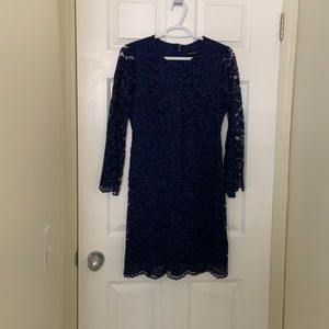Navy Blue Lace Dress - Ivanka Trump